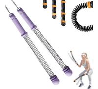 2026 New Adjustable Ropeless Battle Ropes, Weighted Cordless Spring Battle Rope, Adjustable Weight Ropeless Batt-le Ropes Z-Rope, Non-Slip Soft Handles & Shock-Absorbing Ends for Home Gym (Purple)