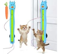 2026 New Auto Motion Flying Rope Cat Toy, From Lazy To Crazy, Flying Cat Toy, Automatic Electric Wall Mounted Interactive Cats Toy For Indoor Cats, Hands-Free Exercise And Boredom Relief (Blue)