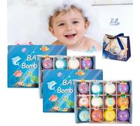 2026 New Bath Bombs for Kids with Surprisespringinside, 12 Pack Kid Bath Bombs Gift Set, Ocean Toy Bath Bomb Set, Fun Bath Toys Gift for Boys Girls, Easter Basket Stuffer (2 Set)
