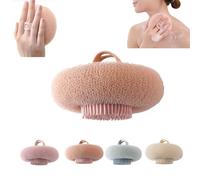 2026 New Bath Sponge Cleaning Brush, Exfoliating Bath Sponge Cleaning Brush, Body Puffs Shower Loofah, 2-in-1 Mesh Pouf Ball Body Scrubber, Shower Gloves Exfoliating Accessories for Men and Women