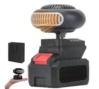 2026 New Battery Operated Heaters for Indoors, Battery Powered Space Heater with Advanced Tip-Over Protection, 360° Swivel Base for Car Defrosting Camping Tent Office (1 battery)