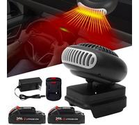 2026 NEW Battery Operated Heaters for Indoors, Indoor Heater for Power Outage, With USB, Portable Space Heater With Anti-Tilt, Quiet Long Heating, Portable for Car/Camping, Indoor Use (5 batteries*2)