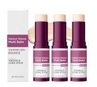 2026 New Calcium Multi Balm Stick Korean Skincare Formula With Collagen Almond And Vitamin E For Face Eye Neck Hydrating Moisturizing Skin Care (3Pcs)