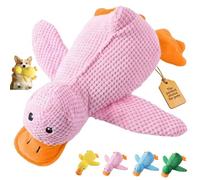 2026 New Calming Duck Toy for Dogs, Interactive Quacking Dog Toy with Quack Sound and Crinkle, Soft Plush Durable, Chew Doll with Squeaker for Pets Indoor and Outdoor (Pink, L: 45 * 38CM)