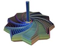 2026 New Candy Color 3d Printed Expanded Sensory Fidget Star,Colorful Whirling Spiral Design,New Stress Relief Whirling Spiral Toy