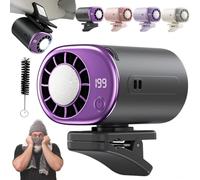 2026 New Car Clip On Air Conditioner Fan with LED Display, Mini Portable Portable Ac That Blow Cold Air, Usb Rechargeable Battery Powered Cooling System for Vehicle,Van,SUV,Rv,Truck (Black)