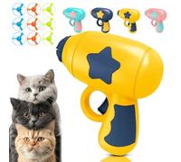 2026 New Cat Fetch Toy Launcher, Interactive Led Flying Disc Launcher Toy, Portable Cat Toys Disc Launchers With Colorful Flying Propeller, For Cats And Small Dogs (Yellow)