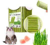 2026 New Cat Grass Teething Stick for Indoor Cats, Natural Freeze-Dried Cat Treats with Chicken for Hairball Removal & Digestion, Edible Cat Chew Toys for Dental Cleaning & Teething (1 Box)