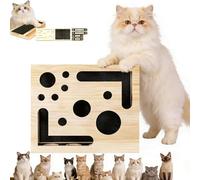 2026 New Cat Nail File Enrichment Box, Cat Scratch Puzzle Enrichment Box with Sandpaper Inside, Fun Cats Indoor Scratching for Boxes Game - Stress Free Alternative to Clippers&Grinders for Indoor Cats