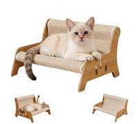 2026 New Cat Recliner Scraper Board, 23.6" Large 2 in 1 Cat Recliner Scratch Board, Scratch Resistant & Low Lint, for Indoor Cats Stretching (Khaki #3)