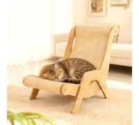 2026 New Cat Recliner Scraper Board, Large 2 in 1 Cat Recliner Scratch Board, Sword Hemp Grinding Claws Scratching Pad, Scratch Resistant Bed for Indoor Cats (Small)