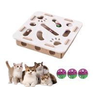 2026 New Cat Scratch Puzzle Enrichment Box, Cat Nail File Enrichment Box, Cats Scratch Puzzle Boxs, Stimulate Kittern Energy and Instincts (White,Square)