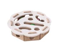 2026 New Cat Scratch Puzzle Enrichment Box, Cat Scratch Puzzle Box with 3 Track Balls, Interactive Felt Maze Toy for Cats Scratching and Hunting Fun (Camel flower pattern)