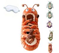2026 New Catapillar Sleeping Bag, Hugging Caterpillar Sleeping Bags, Plush Cocoon Lounge Pod with Adjustable Pull Cord, Oversized Caterpillar Sleeping Bag for Home, Dorm, Travel Naps (B)