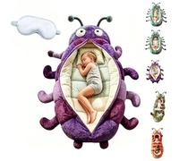 2026 New Catapillar Sleeping Bag, Hugging Caterpillar Sleeping Bags, Plush Cocoon Lounge Pod with Adjustable Pull Cord, Oversized Caterpillar Sleeping Bag for Home, Dorm, Travel Naps (A)