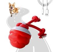 2026 New Chase Buddy Dog Toy, Interactive Dog Toys for Boredom with 2 Chew Ropes, Interactive Toys for Dogs, Active Rolling Ball with Tail for Dogs, Rechargeable Moving Dog Toy for Puppies and Pet