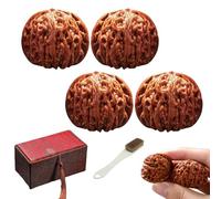 2026 New Chinese Walnuts Fidget, Walnuts with Gift Box & Brush for Relaxation & Focus, Valentine's Day Gifts (4PCS)
