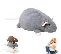 2026 New Chonky Rat Plush, Realistic Rat Stuffed Animal Toy, Soft Oversized Rats Pillow Toy, Cute Fat Rats Plushie, Gift for Birthday, Valentine's Day, Home Decor (Grey, 55cm)