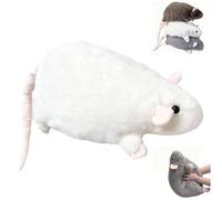2026 New Chonky Rat Plush, Realistic Rat Stuffed Animal Toy, Soft Stuffed Animal, For Sofa, Bedroom, Living Room Fun Home Decor white 40cm