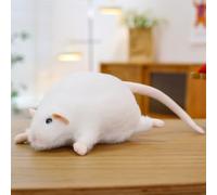 2026 New Chonky Rat Plush, Soft Stuffed Animal Plush Mouse, 30/50/70/90cm Rats Pushie Toy Stuffed Animal, Jumbo Stuffed Rats Doll Pillow for Birthdays Decoration (White-90cm)