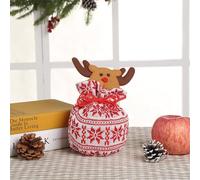 2026 New Christmas theGift Bags Zipper Design, Christmas Zipper Gift Bags, Thickened Felt Material, Reusable Christma Bags With Santa Snowman Style For Presents Candy Fruit And Festival (Style D)