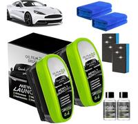 2026 New Clear Vision Car Glass Cleaner, 150ml gl170 pro Windscreen Cleaner, Automotive Oil Film Cleaning Brush for Windscreen, Glass Oil Film Remover, for Glass Board Windshield Remove Stain (2PCS)