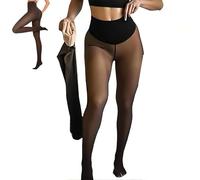 2026 New Compression Band & One Seam Option, Magic Fleece Lined Leggings, Women Shaping Snatch Waist Stay Warm, Plus-Size Warm Bare-Leg Tights (Tan, 2XL/3XL)
