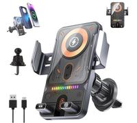 2026 New Cool Car Wireless Fast Charging Holder, 90° Switch Between Horizontal Vertical, Charge Faster, Smart Sensor Open, Universal Air Vent Phone Holder for All Smartphones (G-1PC)