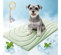 2026 New Cooling Mat for Dogs, Self Cool Dog Bed Mats with Ice-Silk Polyester, Non Gel, Non-Slip Washable Pet Cooling Pad for X-Large, Summer Indoor Outdoor Floor ，Green：S-51 * 41cm