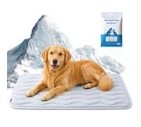 2026 New Cooling Mat for Dogs, Self Cool Dog Bed Mats with Ice-Silk Polyester, Non Gel, Non-Slip Washable Pet Cooling Pad for X-Large, Summer Indoor Outdoor Floor ， Gray：XL-150 * 101cm