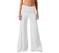 2026 New Coral Ruched Yoga Pants for Women Petite Plus Size Fold Over Watermelon Red Khaki Dark Gray Wide Leg Loose Fit Pleated Lounge Pants with Ruched Waist Pyjamas Pilates Dance Outfits 3XL 4XL