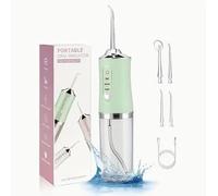 2026 New Cordless Electric Water Flosser for Teeth - Rechargeable Water Jet Flosser & Oral Irrigator - Portable Power Flosser & Irrigator Dental Jet - Ideal for Travel & Braces Dental Care - Green