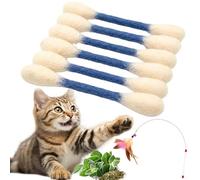 2026 New Cotton Swabs Cat Toys with Catnip, Giant Kitten Chew Sticks, Interactive Felt Kitty Kicker Toy Sticks for Boredom Exercise Play Anxiety Digestive Aid Lover Gift (Blue)