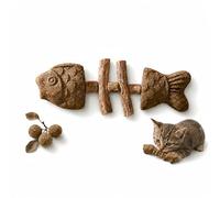 2026 New Creative Fish Bone Cat Dental Chew Toy - Catnip & Silvervine Teeth Cleaning Stick, Catnip & Silvervine Chew, Fix Cat Dental Health, Durable Wooden Feline Tooth Care Tool (1pc-B)