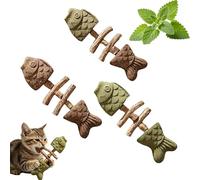 2026 New Creative Fish Bone Cat Dental Chew Toy,Fish Bone Teether Toys for Kittens,Natural Catnip & Silvervine Teeth Cleaning Stick,Fix Cat Dental Health,Durable Wooden Feline Tooth Care Tool B+C)