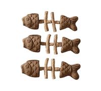 2026 New Creative Fish Bone Cat Dental Chew Toy - Fish Bone With Catnip & Silvervine, Durable Wooden Teeth Cleaning Stick For Aggressive Chewers, Feline Oral Care Tool (B-3PC)