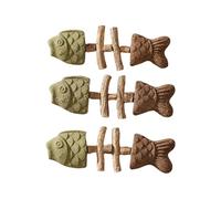 2026 New Creative Fish Bone Cat Dental Chew Toy - Fish Bone With Catnip & Silvervine, Durable Wooden Teeth Cleaning Stick For Aggressive Chewers, Feline Oral Care Tool (C-3PC)