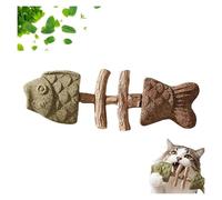 2026 New Creative Fish Bone Cat Dental Chew Toy -Natural Catnip & Silvervine Teeth Cleaning Stick, Fix Cat Dental Health, Durable Wooden Feline Tooth Care Tool,Fish Cat Toy for Play (A)