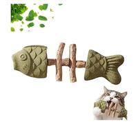 2026 New Creative Fish Bone Cat Dental Chew Toy -Natural Catnip & Silvervine Teeth Cleaning Stick, Fix Cat Dental Health, Durable Wooden Feline Tooth Care Tool,Fish Cat Toy for Play (C)