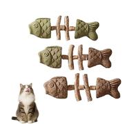 2026 New Creative Fish Bone Cat Toy,Natural Cat Dental Toy,Wooden Catnip Teeth Cleaning Stick,Natural Fishbone Cats Dental Toy,Durable Feline Tooth Care Tool,Fix Your Cat’s Dental Health (Multiple)