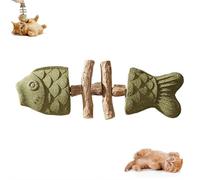 2026 New Creative Fish Bone Cat Toy,Purrident - Fix Your Cat’s Dental Health,Cat Chew Toys,Wooden Catnip Teeth Cleaning Stick, Natural Fishbone Cats Dental Toy,Durable Feline Tooth Care Tool