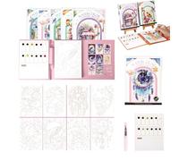 2026 New Creative Stress Relief Kit Watercolor Painting Book for Adults, 3-Fold Watercolor Pad for Beginners & Enthusiasts, Art Therapy Travel Set for Relaxation & Mindfulness