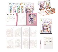 2026 New Creative Stress Relief Kit Watercolor Painting Book for Adults, 3-Fold Watercolor Pad for Beginners & Enthusiasts, Art Therapy Travel Set for Relaxation & Mindfulness