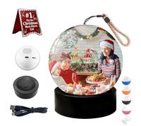 2026 New Dave Dream Sphere for Sleep Memory Sphere Lamp, Personalized 2.7" 3D Crystal Ball Video Player with App Custom Photo/Video WiFi Upload at Will, Hanging/Table Memory Orb(White,WiFi)