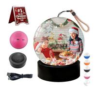 2026 New Dave Dream Sphere for Sleep Memory Sphere Lamp, Personalized 2.7" 3D Crystal Ball Video Player with App Custom Photo/Video WiFi Upload at Will, Hanging/Table Memory Orb(Pink,WiFi)