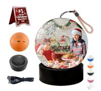 2026 New Dave Dream Sphere for Sleep Memory Sphere Lamp, Personalized 2.7" 3D Crystal Ball Video Player with App Custom Photo/Video WiFi Upload at Will, Hanging/Table Memory Orb(Orange,Ordinary)