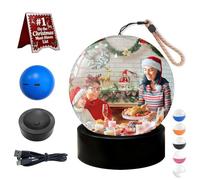 2026 New Dave Dream Sphere for Sleep Memory Sphere Lamp, Personalized 2.7" 3D Crystal Ball Video Player with App Custom Photo/Video WiFi Upload at Will, Hanging/Table Memory Orb(Blue,WiFi)