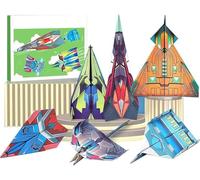 2026 New DIY Paper Airplane Book - 12 Creative Folding Papers Planes, Papers Airplanes with 36 Sheets of Colorful Origami (2set)