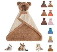 2026 New Dog Cape Blanket (S-L) Soft Double-Layer Cotton Hooded Design with Snap Buttons for Cats and Dogs, Warm Weather Coat Wraps Hooded Outdoor Use (Coffee,S)