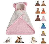 2026 New Dog Cape Blanket (S-L) Soft Double-Layer Cotton Hooded Design with Snap Buttons for Cats and Dogs, Warm Weather Coat Wraps Hooded Outdoor Use (Pink,S)